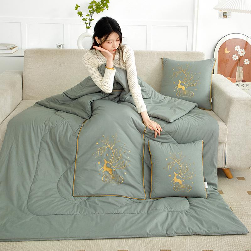 2025 Звездное небо Сика Олень Хлопковая подушка и набор одеял