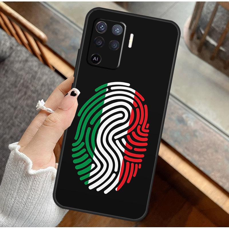 Чехол для телефона с флагом Италии для Oppo A16 A76 A78 A96 A58 A18 A38 A98 A17 A77 A80 A40 A60 A74 A94 A54 A15 A57S