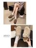 Женские ретро-тапочки Birkenstock с толстой подошвой, флисовой подкладкой и меховым круглым носком для осени/зимы.