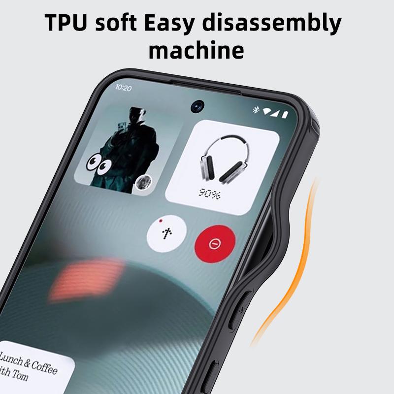 Полупрозрачный противоударный чехол для Nothing Phone 3 6,67 дюйма, ТПУ, матовая рамка, магнитная беспроводная зарядка, задняя крышка из твердого пластика