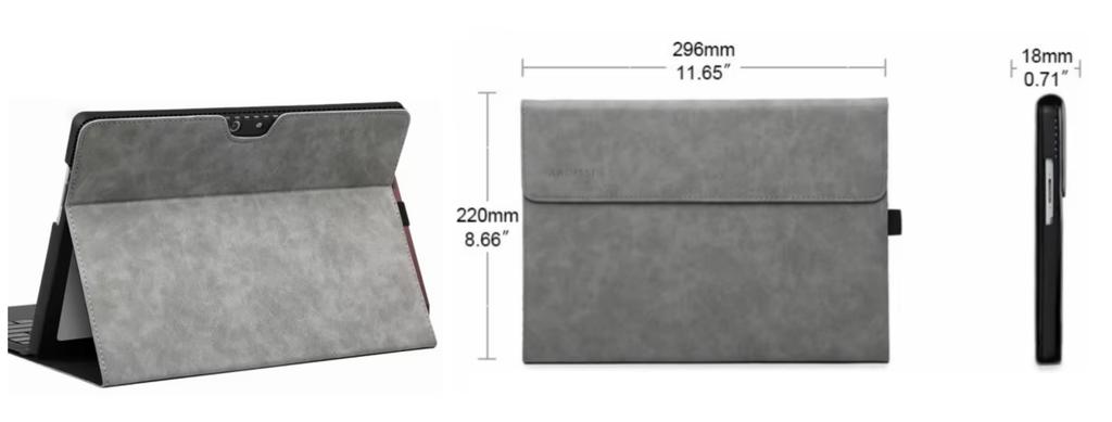 Tablet and keyboard case for Microsoft Surface Pro X / 9 / 10 / 11 13"