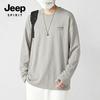 Мужская хлопковая футболка с длинным рукавом JEEP SPIRIT, свободного кроя, с круглым вырезом