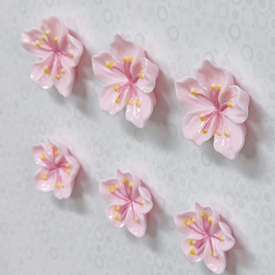 20Pcs Pink Cherry Blossom Refrigerator Magnet Photo Notes Holder Home Office Kitchen Whiteboard Locker Fridge Peach Flower Magnetic Decoration