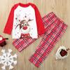 Рождественская детская блузка с принтом, топы и штаны, рождественская семейная одежда, пижамы