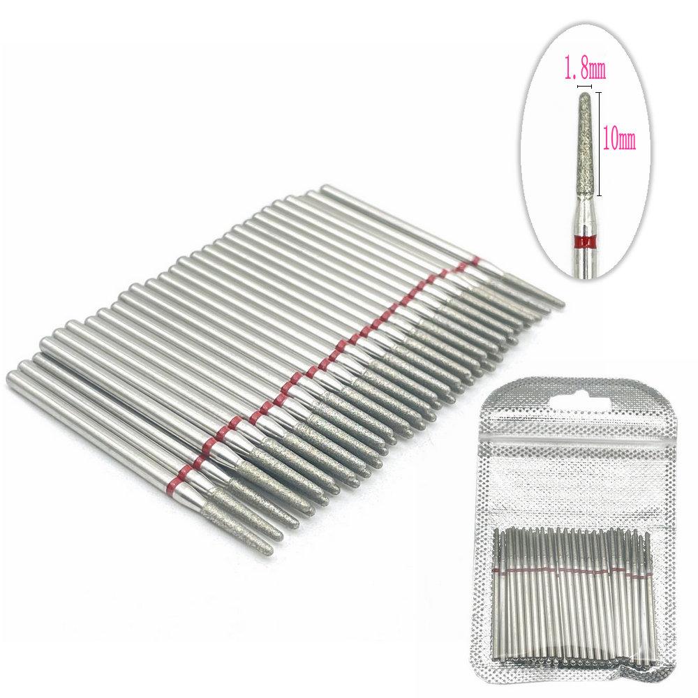 50pcs/set Diamond Milling Cutter Grinding Bur Drill Bits Dental Grinding Dental Polishing Burs Nail Drill Bits 2.35mm Shank