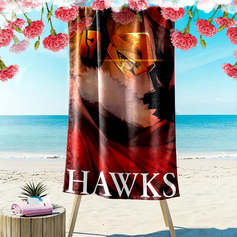 HAWKS 2D Flat Print Beach Towel, Large Soft Quick Dry Towel for Beach Camping SwimmingDSTJ0925109