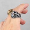 Черные мужские кольца из нержавеющей стали с изображением тигра и животных в стиле панк, хип-хоп, рэп, уникальные для мужчин, бойфрендов, байкеров, ювелирные изделия, креативный подарок