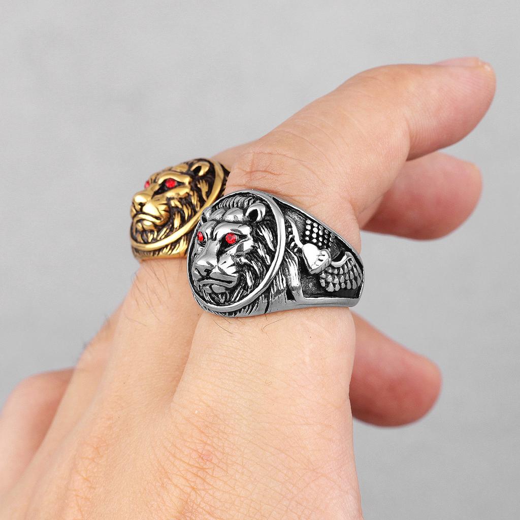 Черные мужские кольца из нержавеющей стали с изображением тигра и животных в стиле панк, хип-хоп, рэп, уникальные для мужчин, бойфрендов, байкеров, ювелирные изделия, креативный подарок