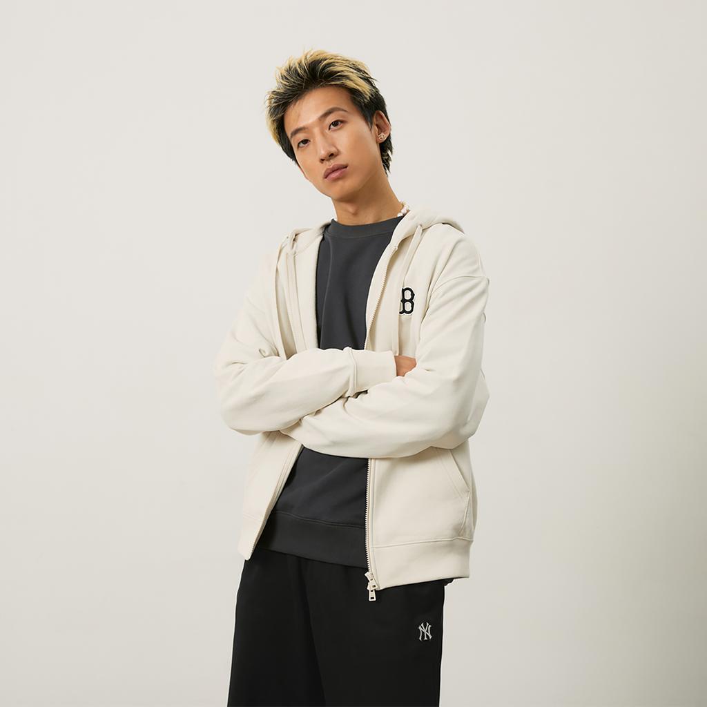 New MLB Basic Collection Basic Boston Red Sox 24FW Sweatshirt Unisex Cream 3ATRB0144-43CRD