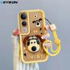 KEYSION Противоударный чехол для VIVO V50 Lite 5G со шнурком Мягкий силиконовый милый 3D мультяшный чехол для телефона с куклой для VIVO V50 Lite
