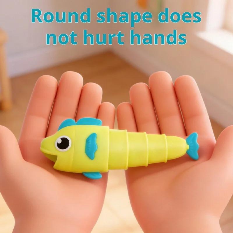 Мультяшный выдвижной набор для рыбалки с крючком, напечатанный на 3D-принтере, Набор рыболовных игрушек, Веселая интерактивная обучающая настольная игра для детей и родителей