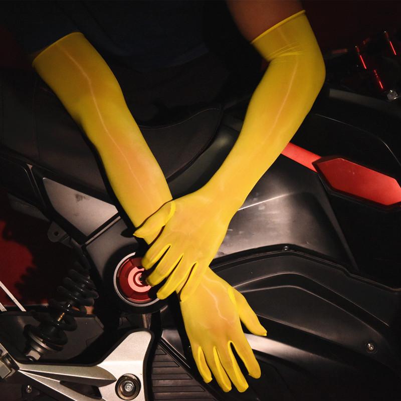 Sexy Gay Man Elasticity Smooth Oil Shiny Solid Long Stockings Gloves Multicolor Cosplay Drive Stage Performance Pole Dancing