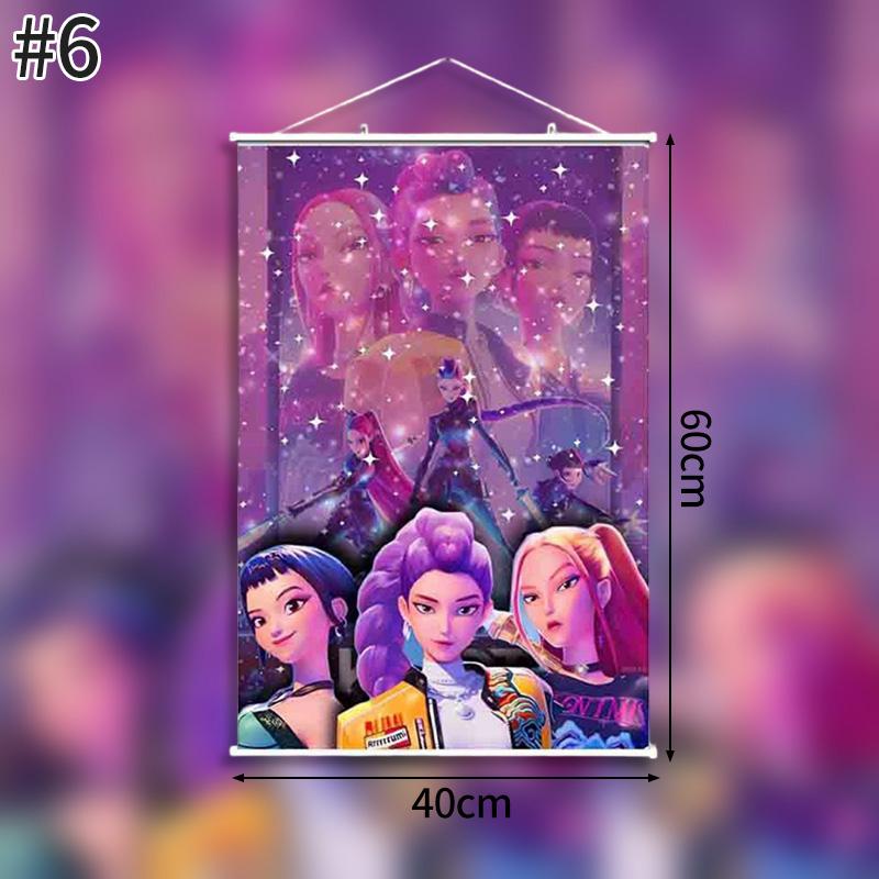 К-поп Охотники на демонов Задник Huntrix Мультяшный гобелен К-поп Воин Постер Домашняя вечеринка Настенный фон