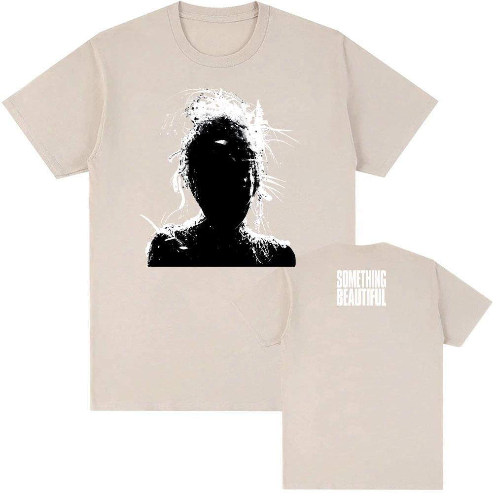 Майка с альбомом Майли Сайрус Something Beautiful Хлопковая летняя футболка с коротким рукавом для мужчин, унисекс, уличная одежда, графические футболки с певицей