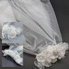 Изысканная белая свадебная фата двухслойная с отделкой искусственным жемчугом Модная свадебная фата для невесты