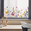 Красочные цветочные статические наклейки двухсторонние водонепроницаемые цветы наклейки весенние окна цепляются за
