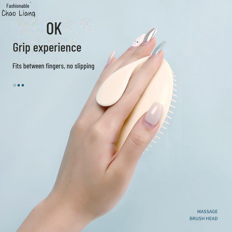 Силиконовая массажная щетка для мытья головы с мягкими зубцами