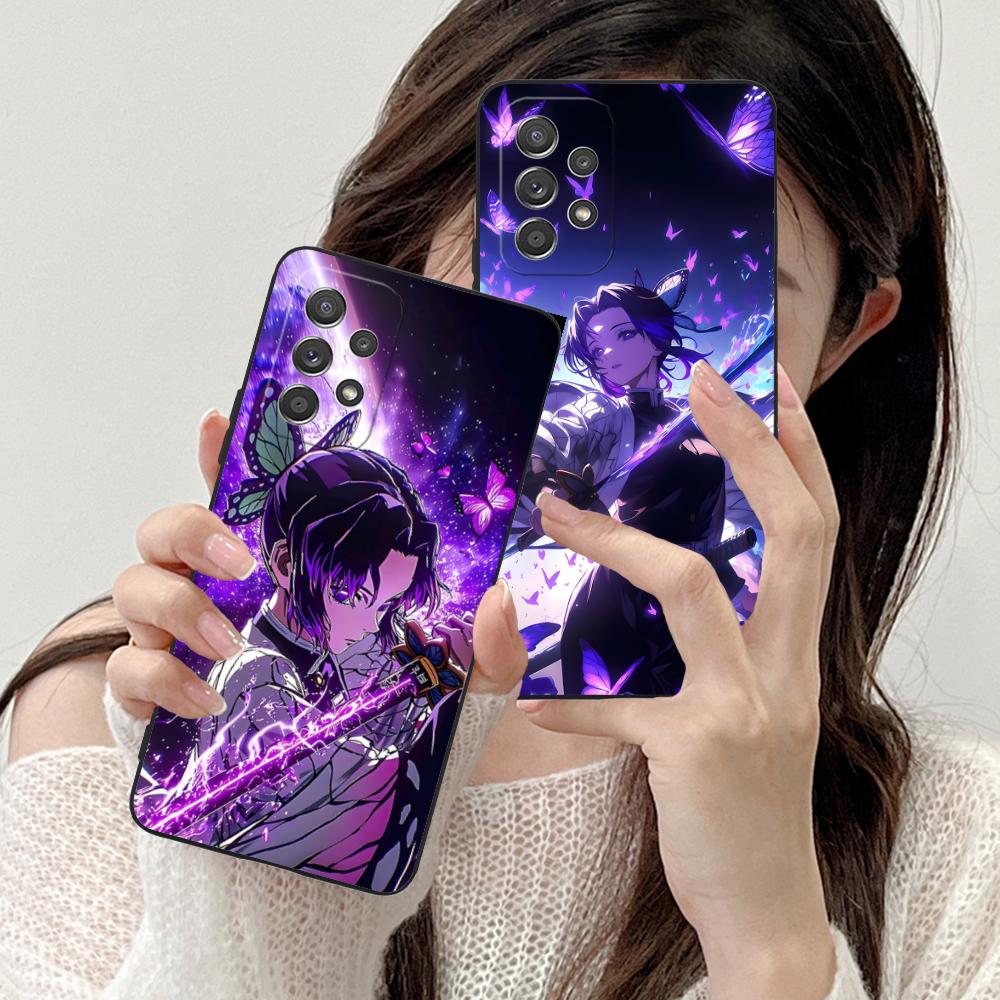 Demon Slayer Shinobu Kocho Phone Case for Samsung Galaxy A73 72 71 70 56 55 54 53 52 36 35 34 23 16 15 5G Colour Protective