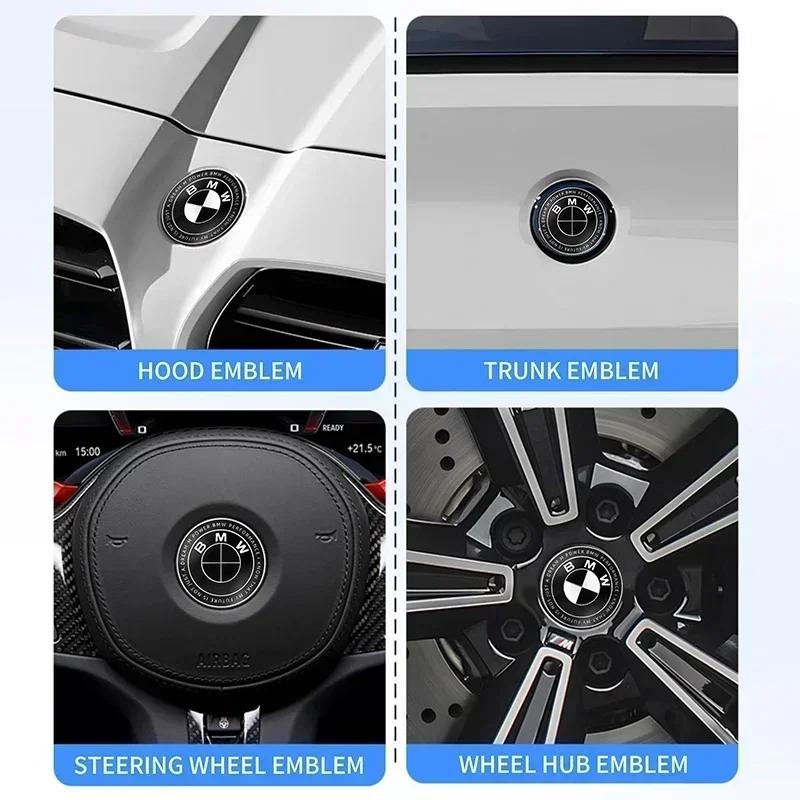 7 шт. 45 мм 68 мм 74 мм 82 мм Эмблема на передний капот автомобиля, значок задней крышки багажника, рулевое колесо для BMW M F30 E36 E39 E87 E46 E90 E92 E53 E94