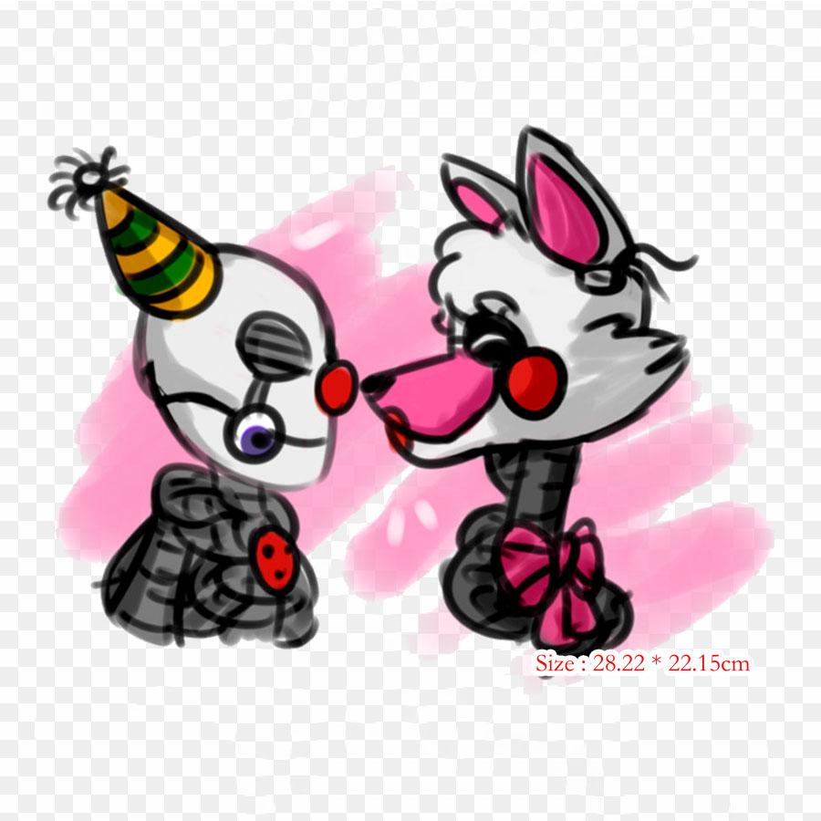 Fnaf Ennard X Ballora Five Nights At Freddy's Sister Location Iron-on Transfers For Clothing Tshirt Bag Heat Transfer Stickers Iron On Patches