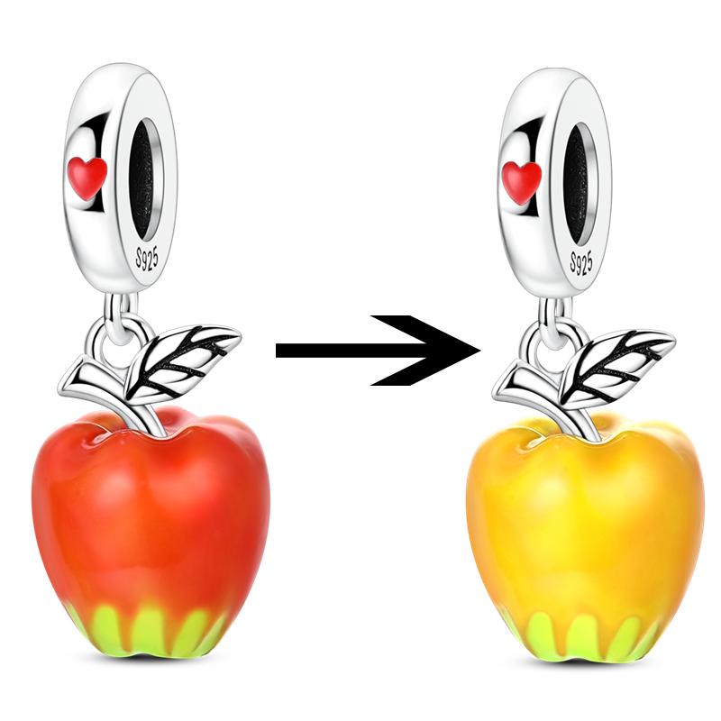 Copper Luminous Rose Charms Beads Sparking Star Moon Heart Dangle Fit Original Bracelet Diy Jewelry Gifts