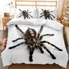 3D Print Microfiber Tarantula Printing Bedding Set - Insect Theme Duvet Cover with Black & Brown Spider