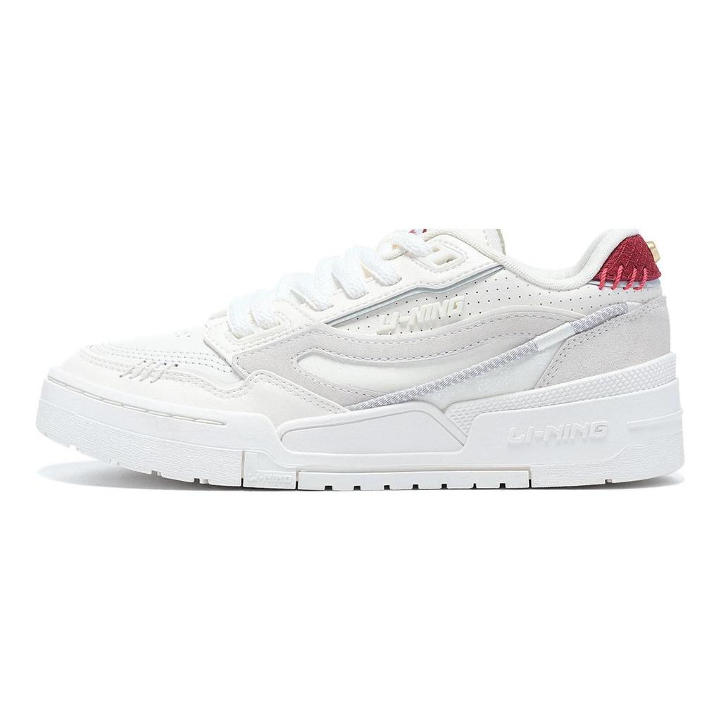 Li Ning 001 BTC Prm Износостойкие Дышащие Низкие Кеды для Скейтборда Женские Бело-Серые AGCT004-3