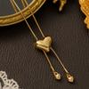 Gold Color Heart Chain Necklace Alloy Heart Pendant Necklace  Bijoux Femme