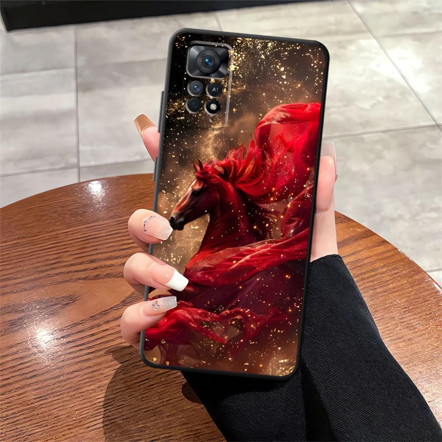Чехол для Xiaomi Redmi Note 9 13 Pro Plus 10 11 14 11s 12s 10S 9S 12 Pro 7 8 Funda Чехол для телефона Крутая Лошадь