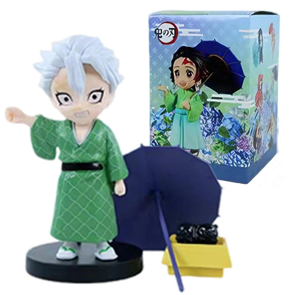 В наличии 12 см кавайная Серия сливового дождя из Клинок, рассекающий демонов, с коробкой, ручная работа, модель, фигурка-орнамент-подарок, нет Яиба, Камадо, Незуко