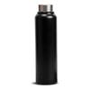 Stainless Steel Water Bottle 1 Ltr For Kids, Boys, Girls, 1 Litre Bottles for Gym, Sports, Fridge Use, School & Office (Steel Cap - Set of 1, Black)