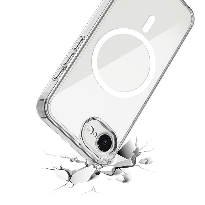 Подходит для iPhone 18 прозрачный магнитный чехол для мобильного телефона Apple 17PM Bayer противожелтеющий ПК защитный чехол SE 2026