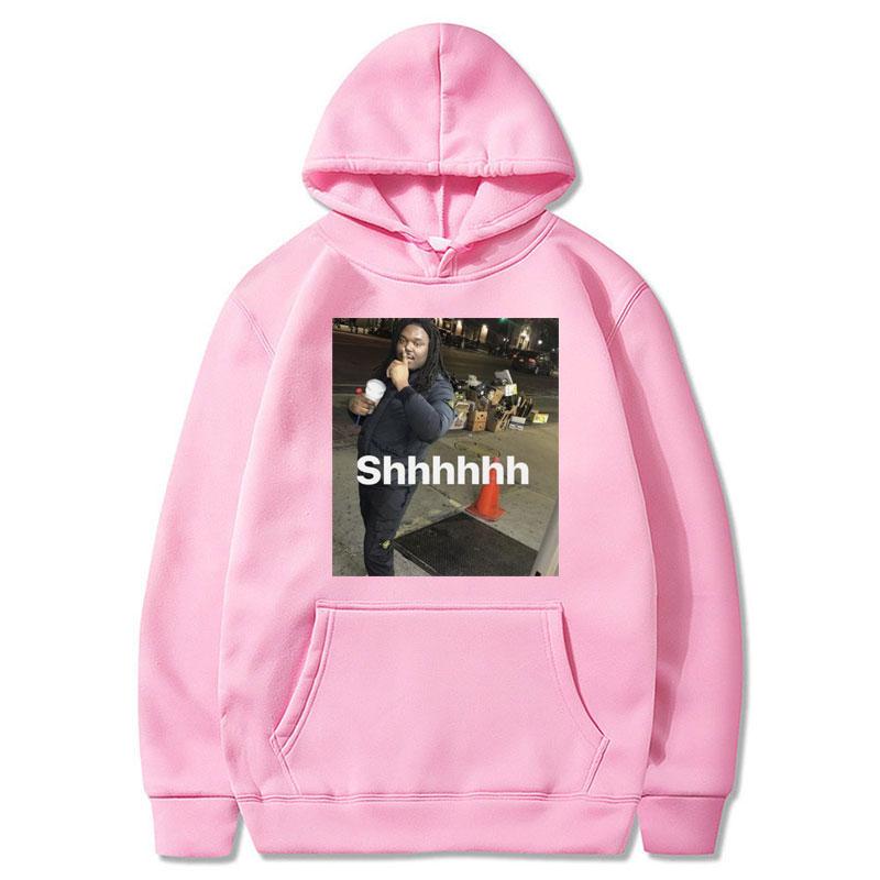 Lucki Shhhhh Забавный Мем Принт Худи Мужчины Женщины Оверсайз Популярная Толстовка Оверсайз Повседневная Флис Теплый Длинный Рукав