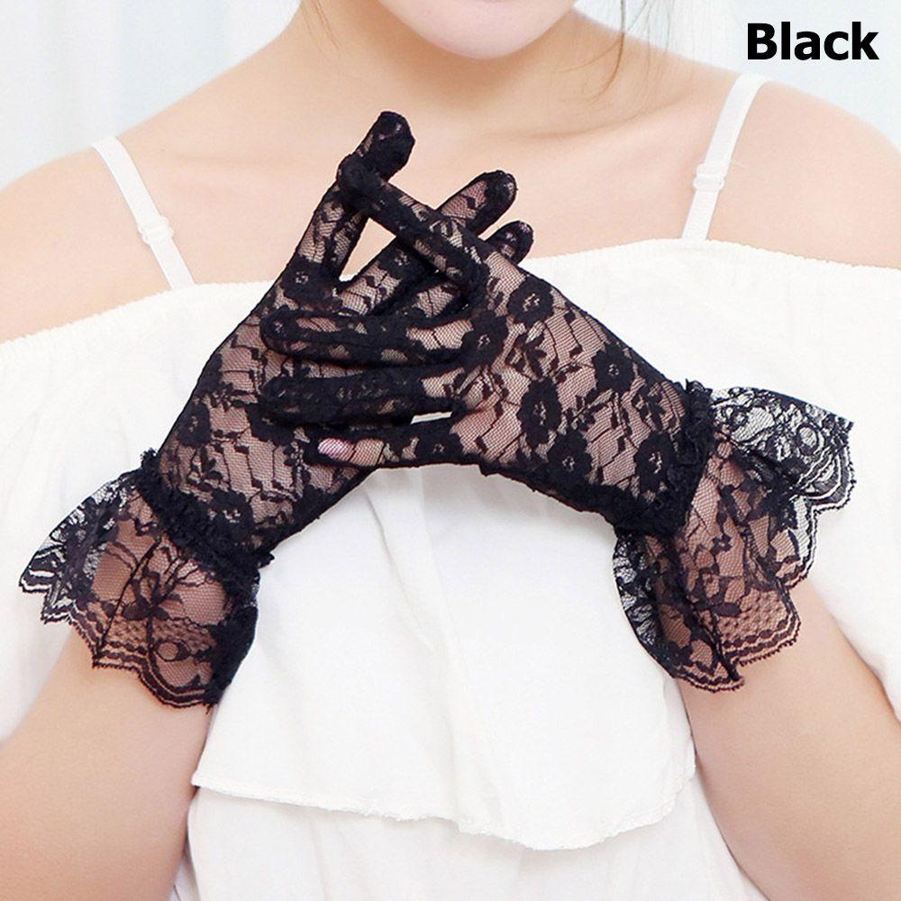Fashion Wedding Full Finger Gloves Lace Gloves Party Dressy Gloves Driving Mittens Bride Gloves