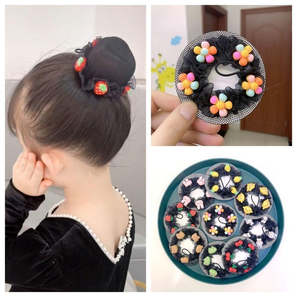 Модный головной убор, балетная сетка для волос, дышащая сетка для волос, булочка для волос, эластичная сетка для волос для девочек, дети