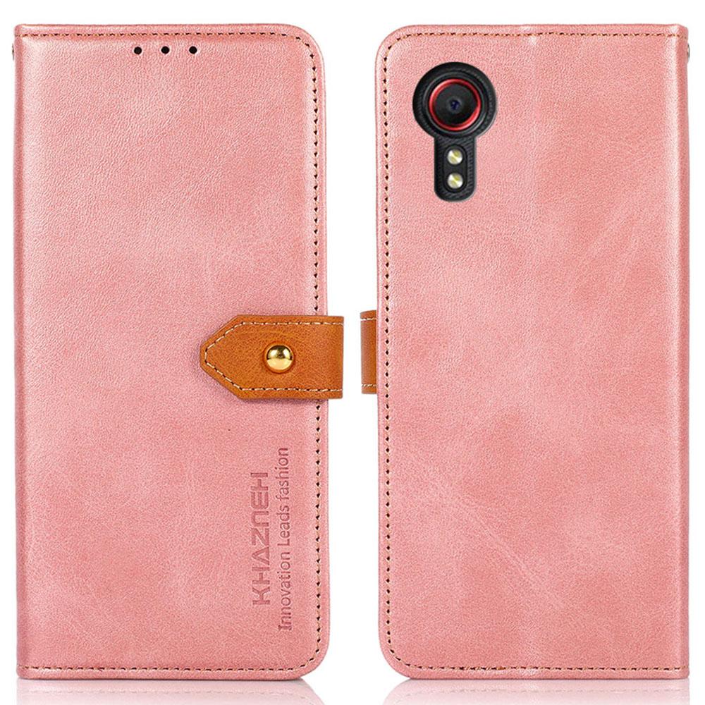 Кожаный чехол-кошелек для Samsung Galaxy Xcover7, золотая пряжка, магнитная застежка