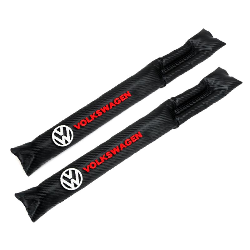 VW Valve Stems Caps Carbon Fiber Leakproof Protective Seat Gap Car Cover Pad For VW Volkswagen Golf Polo Passat Touran Jetta Access