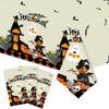 Halloween Tablecloth Spooky Ghost Printed Plastic Tablecloth Waterproof Indoor Outdoor