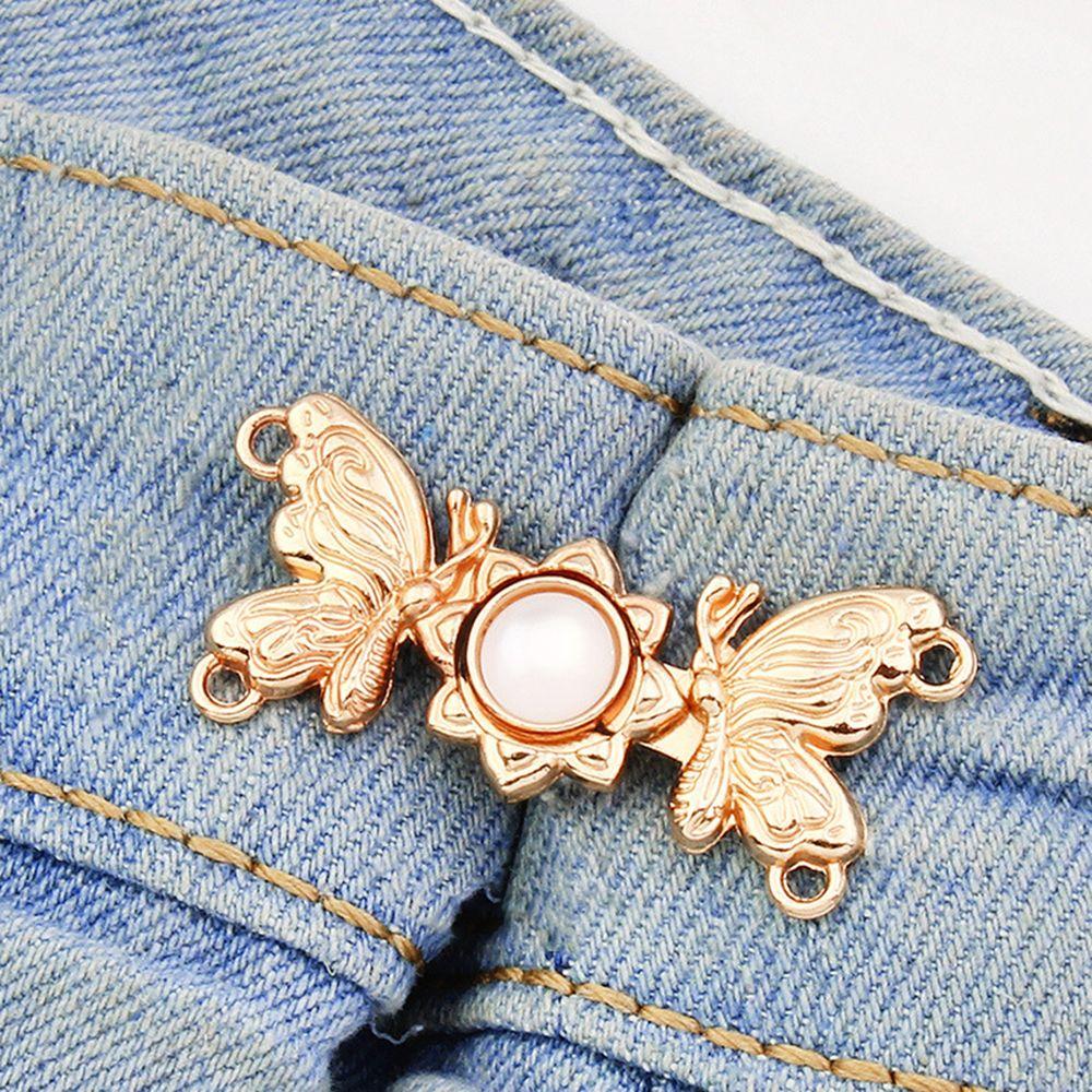 Flower Fashion Jewelry Women Brooch Jeans Accessories Anti-Exposure Brooch Tightening Waistband Pin