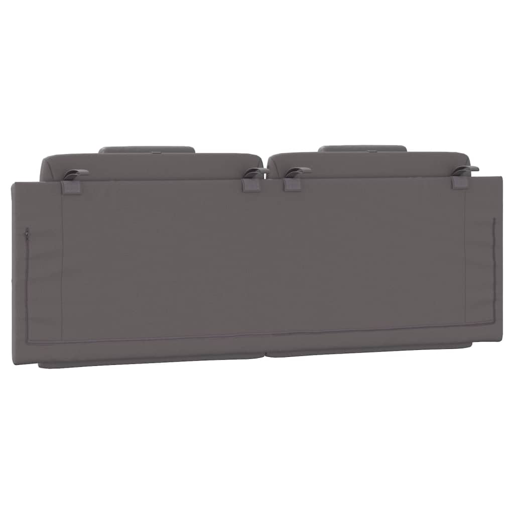 Headboard Cushion  Viana  Gray 140 cm Faux Leather