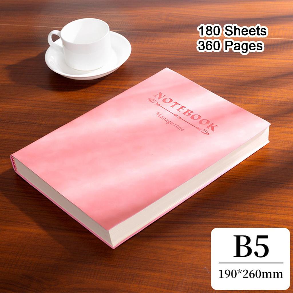 A4/A5/B5 Soft Leather Notebook, Lined Pages, Business Meeting Record Book, Notepad, Student Diary, Subject Notes, 180 Sheets
