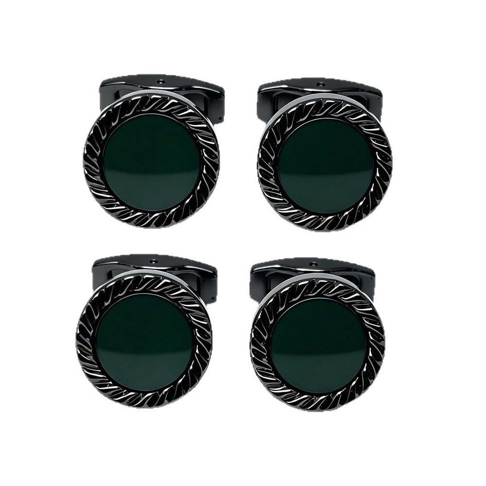 1/2 pair Luxury Men's Round Square Cufflinks High-End Plated Cuff Links  Business Gift