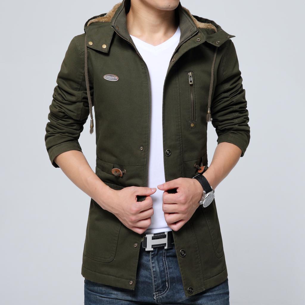 Мужская осенне-зимняя новая флисовая деловая куртка большого размера, пальто средней и длинной длины, куртка из чистого хлопка