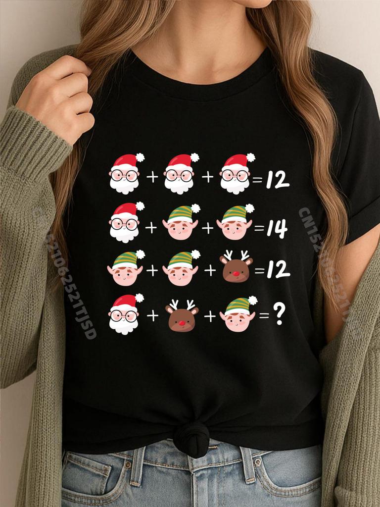 Funny Christmas Math Teacher Math Quiz Funny Shirt Men's T-Shirts