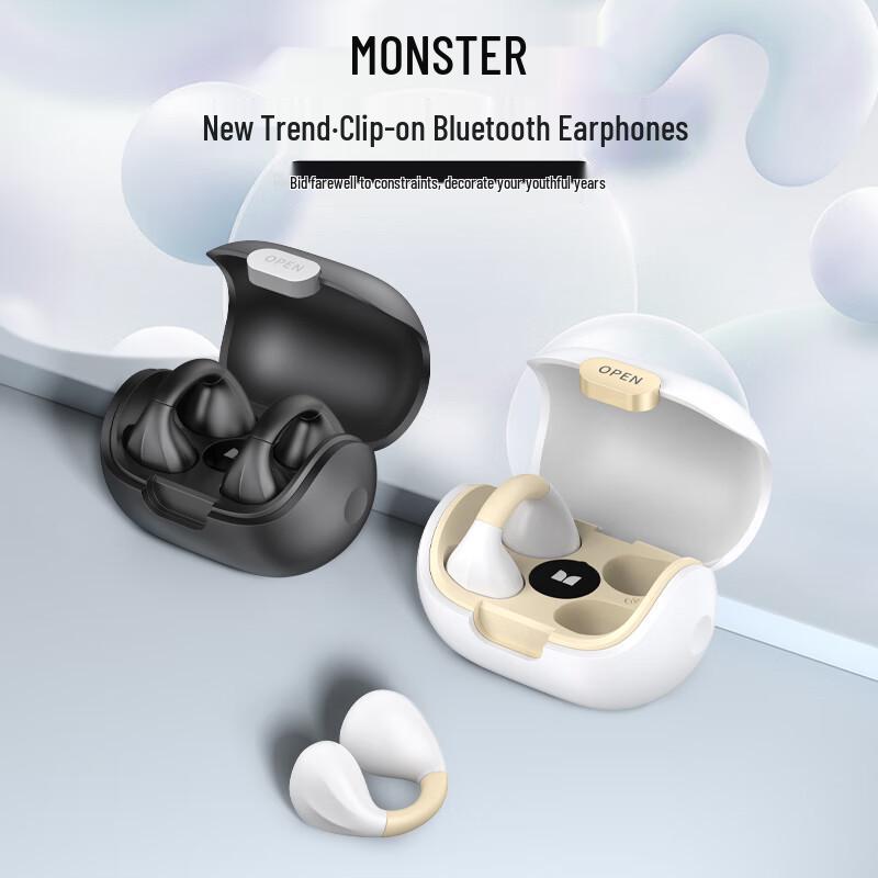 Mo Sheng 101 Беспроводные Bluetooth-наушники для игр с открытым ухом - Полностью беспроводные, Длительное время работы от аккумулятора, Полувнутриканальная конструкция