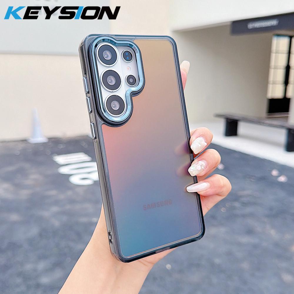 KEYSION Лазерный градиентный цветной чехол для телефона Samsung Galaxy S24 S25 S26 Ultra 5G S26+ S25 FE TPU+PC Ударопрочная задняя крышка