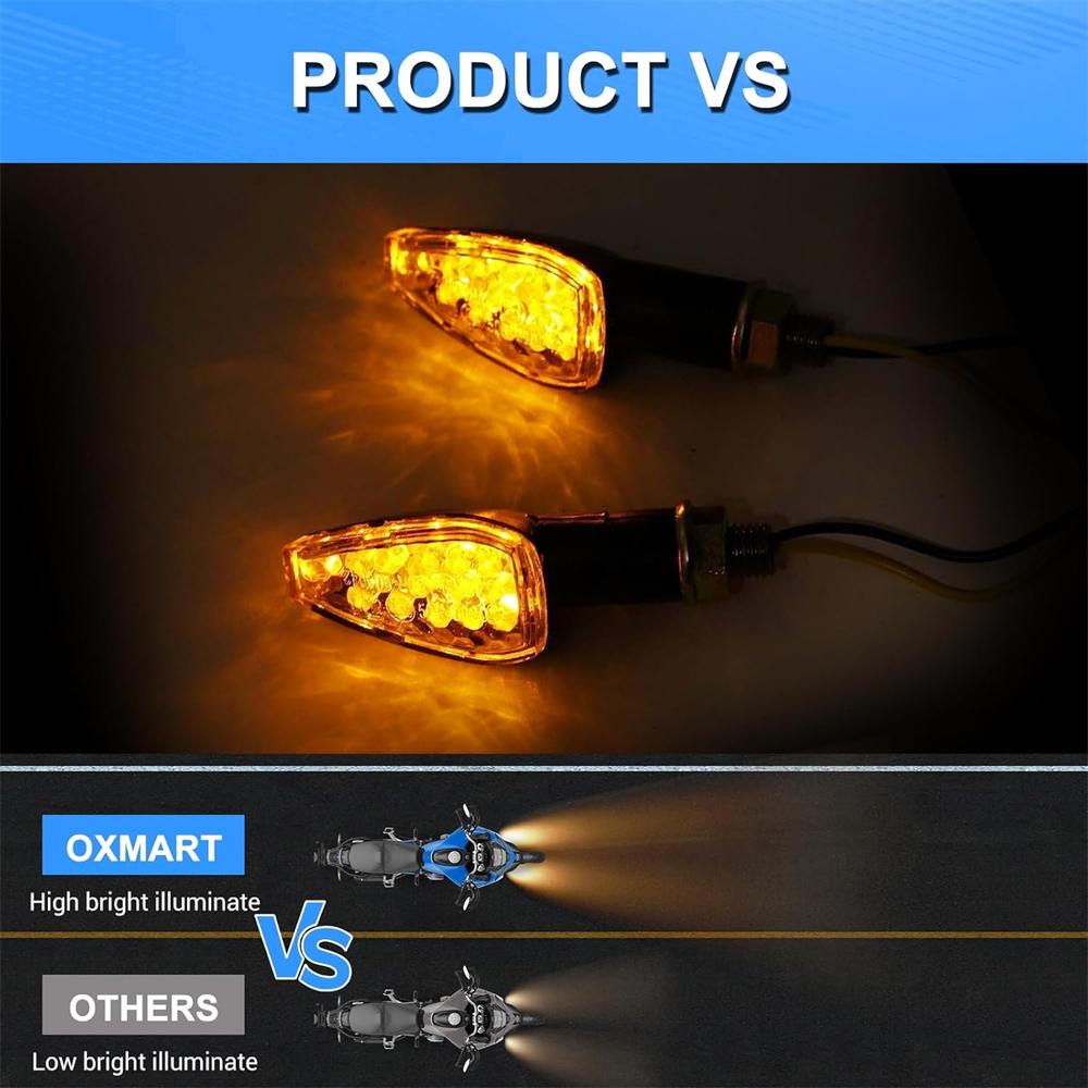 1 пара универсальных светодиодных указателей поворота для мотоцикла, длинные и короткие указатели поворота, мигалки, аксессуары янтарного цвета