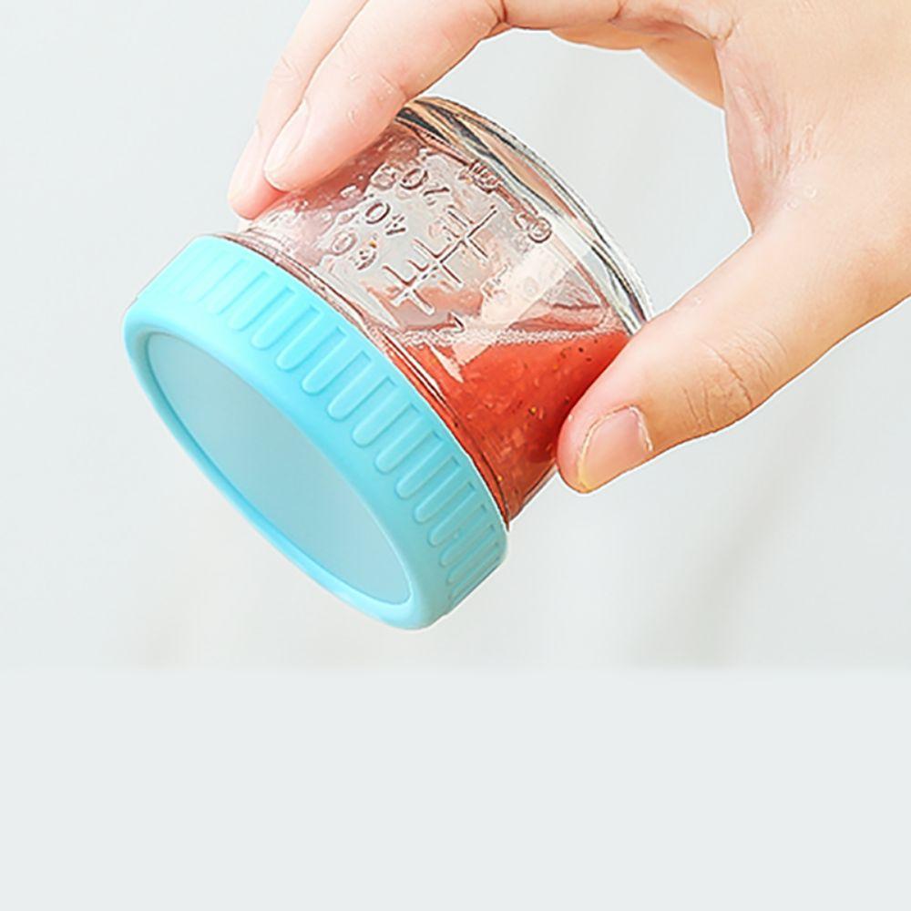 6pcs with Scale Dipping Sauce Cup Reusable Salad Dressing Container Mason Jar Baby Food Jar Honey