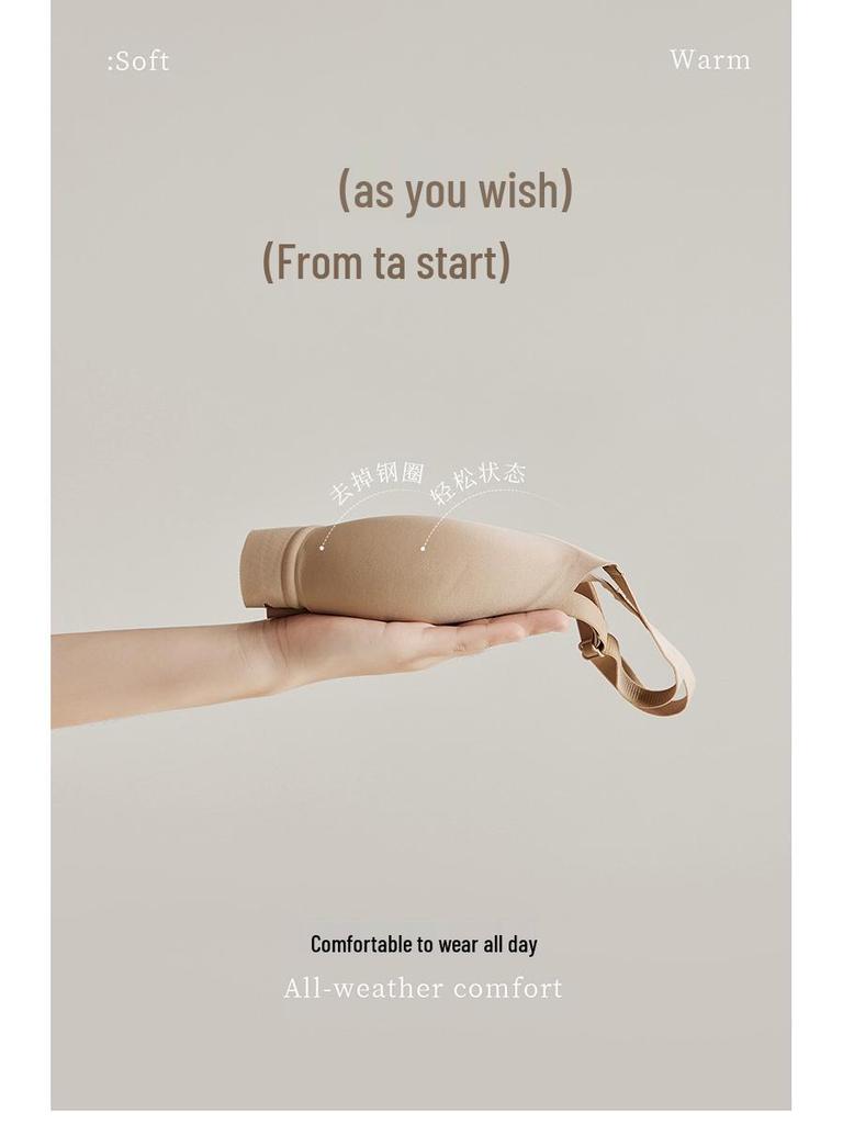 2025 Новый стиль красный беспроводной бюстгальтер: Бесшовное нижнее белье для большой груди, Подчеркивает форму, Поднимает, Контролирует боковые выступы, Эффект против провисания