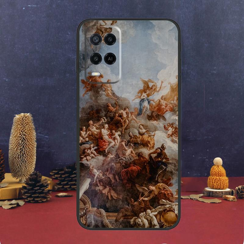 Чехол с художественной краской в стиле Ренессанс для OPPO A54 A74 A94 A98 A78 A79 A16 A76 A96 A5 A9 A17 A77 A15 A52 A72 A53 A57S, чехол